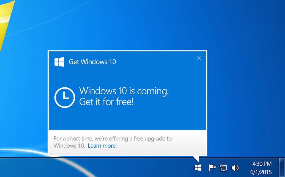 Get Windows 10 Notification